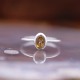 Bague en argent et pierre citrine