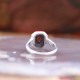 Bague d'exception en argent et pierre grenat, email rouge