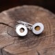 Boucles d'oreilles en argent et pierre oeil de tigre