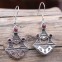 Boucles d'oreilles en argent et pierre grenat