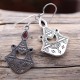 Boucles d'oreilles en argent et pierre grenat