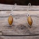Boucles d'oreilles en argent et pierre oeil de tigre