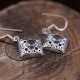 Boucles d'oreilles en argent et pierre onyx