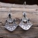 Boucles d'oreilles en argent et pierre onyx