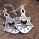 Boucles d'oreilles en argent et pierre onyx