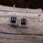 Boucles d'oreilles en argent et pierre onyx