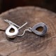 Boucles d'oreilles en argent et pierre oeil de tigre