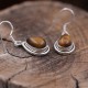 Boucles d'oreilles en argent et pierre oeil de tigre