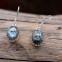 Boucles d'oreilles en argent et pierre labradorite