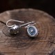 Boucles d'oreilles en argent et pierre labradorite