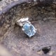 Pendentif en argent et pierre topaze bleue