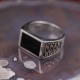 Bague en argent et pierre onyx