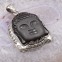 Pendentif Bouddha en argent et pierre obsidienne