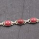 Bracelet en argent et pierre rhodonite