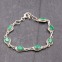Bracelet en argent et pierre racine d'Emeraude