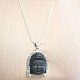 Pendentif Bouddha en argent et pierre obsidienne