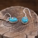 Boucles d'oreilles en argent et pierre turquoise