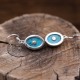 Boucles d'oreilles en argent et pierre turquoise