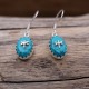 Boucles d'oreilles en argent et pierre turquoise