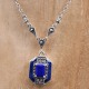 Collier d'exception pierre Lapis Lazuli émail