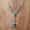 Collier d'exception en pierre marcassite et pierre agate verte