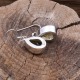 Boucles d'oreilles en argent et pierre topaze jaune