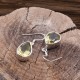 Boucles d'oreilles en argent et pierre topaze jaune