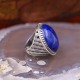 Bague en argent et pierre lapis lazuli