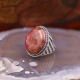 Bague en argent et pierre rhodonite