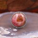 Bague en argent et pierre rhodonite