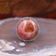 Bague en argent et pierre rhodonite