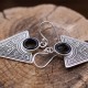 Boucles d'oreilles en argent et pierre onyx