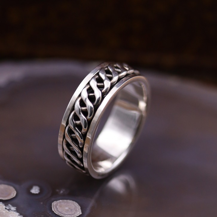 Bague anti-stress en argent