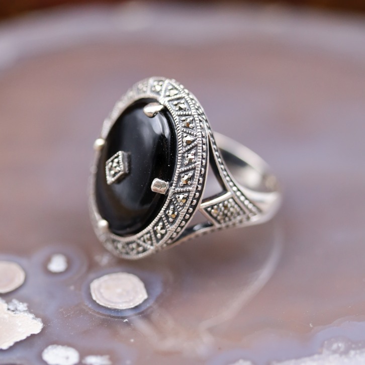 Bague d'exception pierre onyx