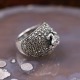 Bague grenouille d'exception en argent