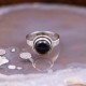 Bague en argent et pierre onyx