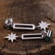 Boucles d'oreilles d'exception en pierre agate verte et marcassites
