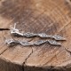 Boucles d'oreilles d'exception en argent et marcassites