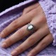 Bague d'exception en argent et nacre