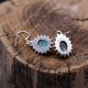 Boucles d'oreilles en argent et pierre larimar