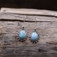 Boucles d'oreilles en argent et pierre larimar