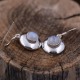 Boucles d'oreilles en argent et pierre de lune