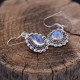 Boucles d'oreilles en argent et pierre de lune