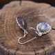 Boucles d'oreilles en argent et pierre de lune