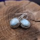 Boucles d'oreilles en argent et pierre larimar