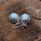 Boucles d'oreilles en argent et pierre larimar