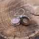 Boucles d'oreilles en argent et pierre quartz rose
