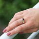 Bague en argent et pierre grenat