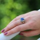 Bague d'exception en argent et pierre lapis lazuli