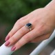 Bague en argent et pierre onyx